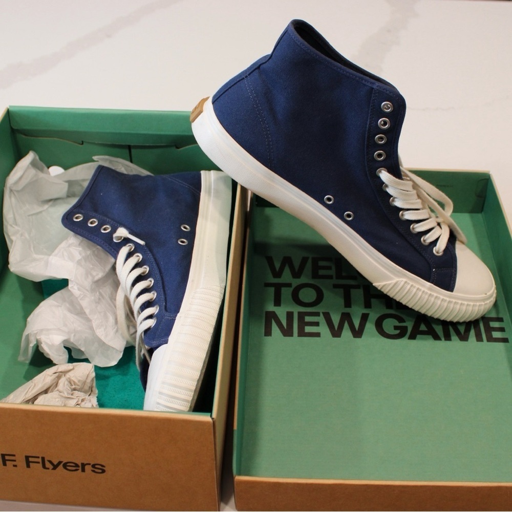 P.F. Flyers Navy High-Top Sneakers